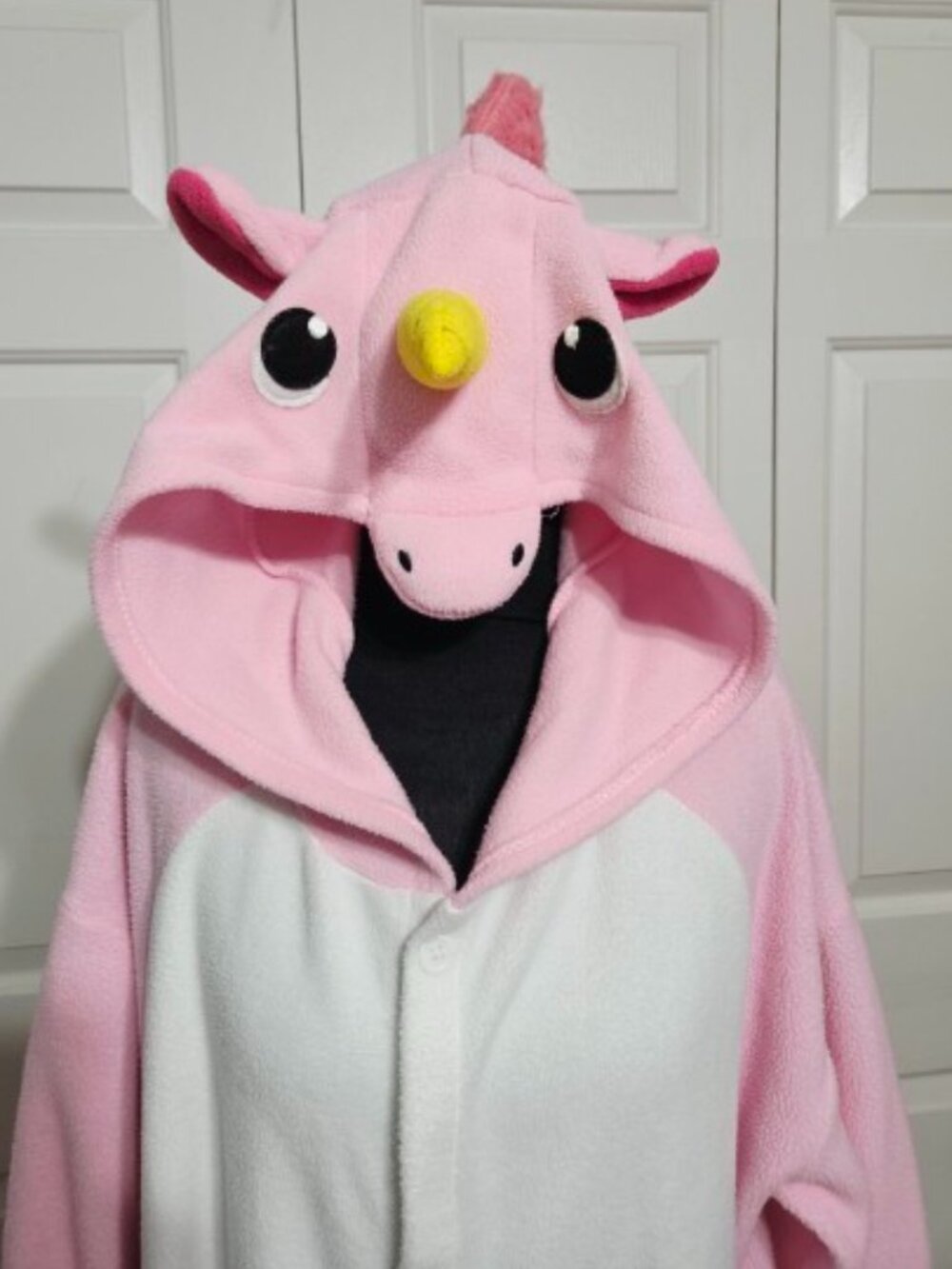 NEWCOSPLAY Adult Unicorn Costume Onesie Size Small
